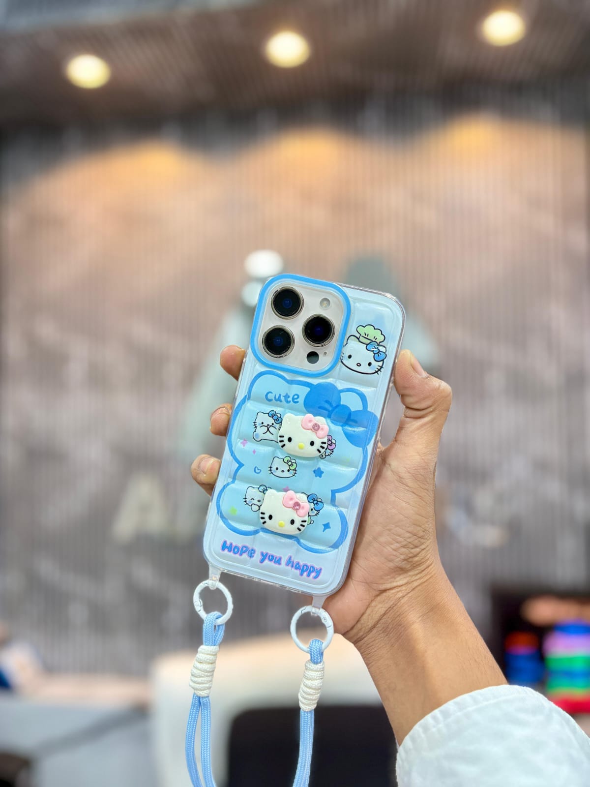 Blue Hello Kitty Clear iPhone Case 💙