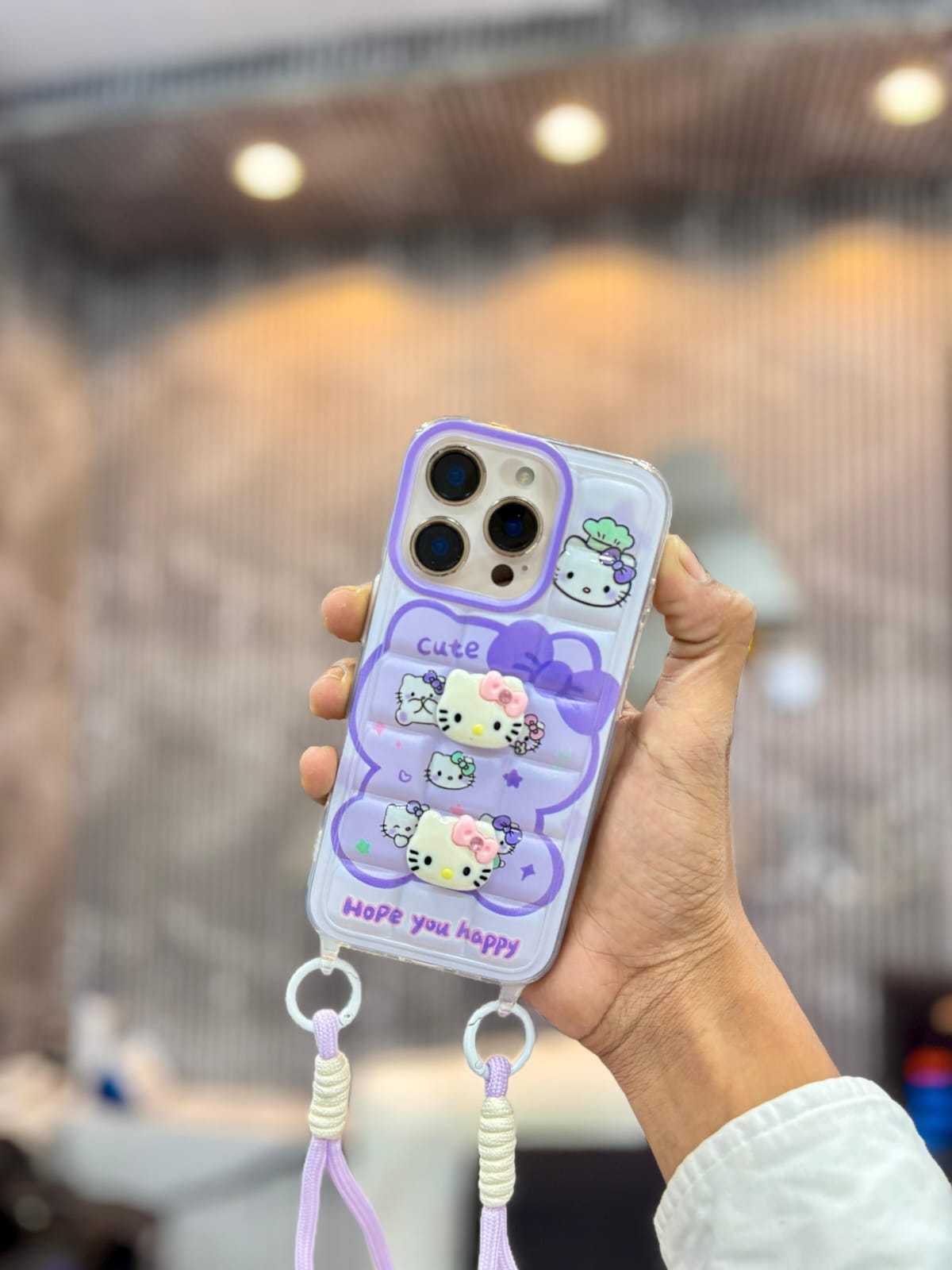 Purple Hello Kitty Clear iPhone Case 💜