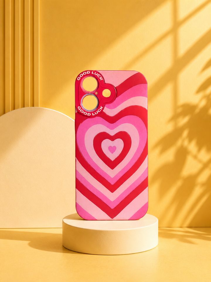 Concentric Hearts iPhone Case – Y2K Pink Love Pattern