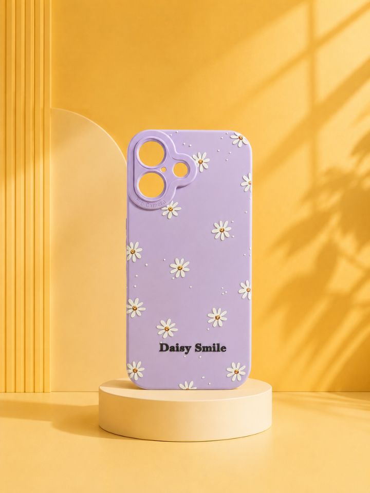 Daisy Smile iPhone Case – Lavender Floral Design