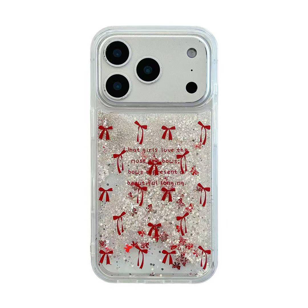 Coquette Bow Glitter iPhone Case 🎀✨