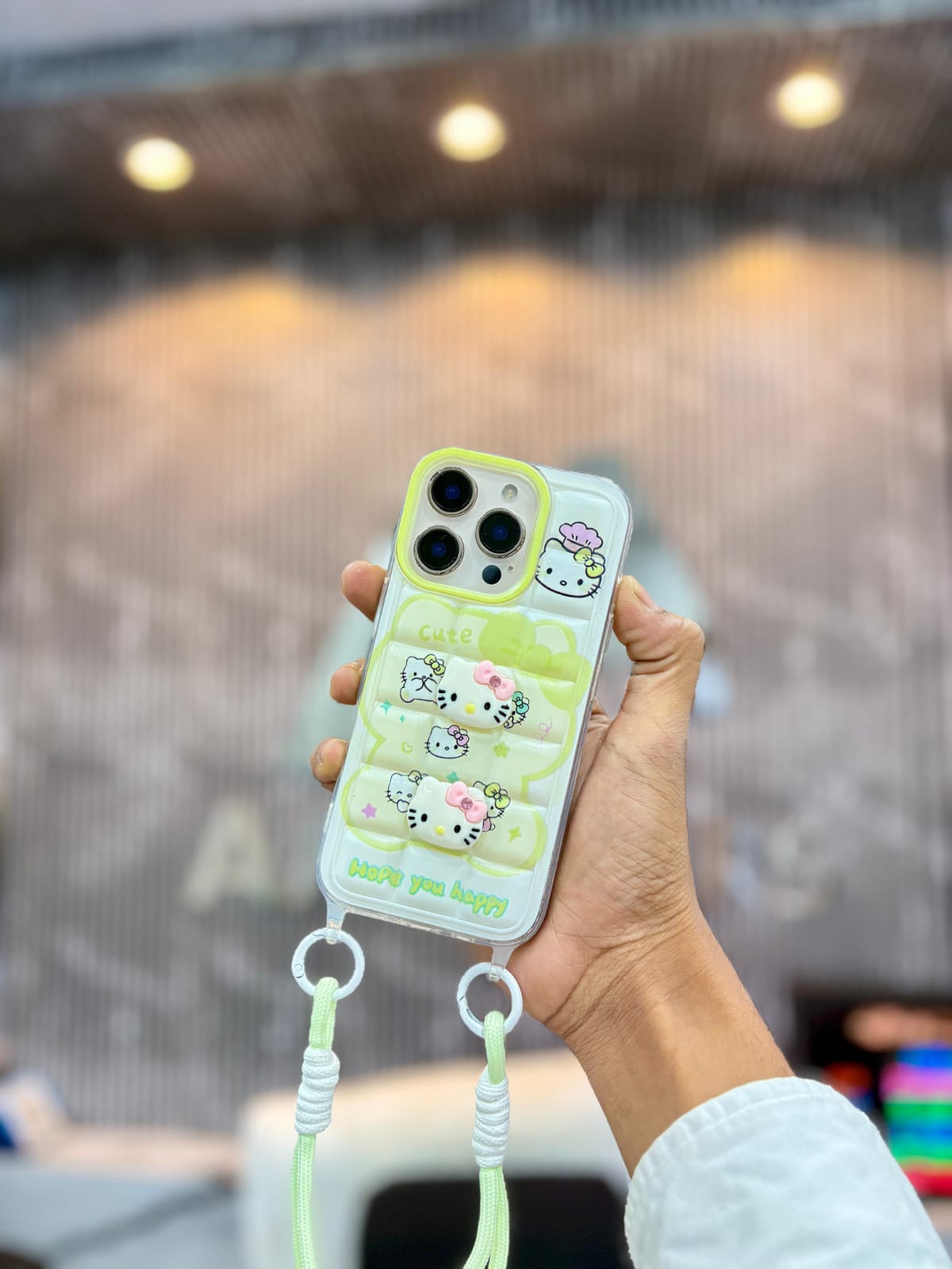 Green Hello Kitty Clear iPhone Case 💚