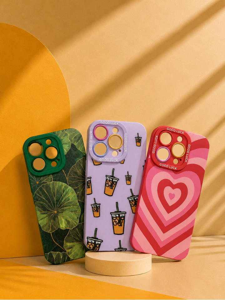 Trendy iPhone 16 Pro Case Combo - Pack of 3 - Aesthetic Prints